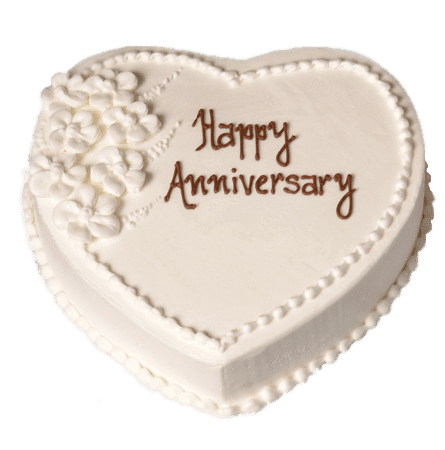 Heart Shaped Cake for Anniversary
