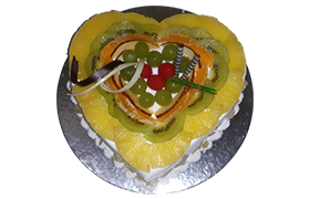 Heart Shaped Fruit Cake