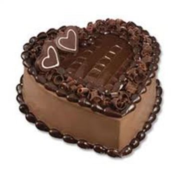 1 Kg Heart Shape Chocolate Cake