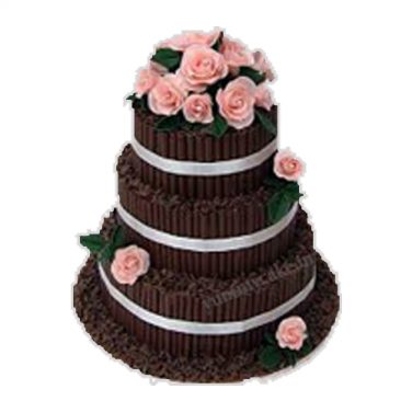 3 Tier Chocolate Anniversary Cake