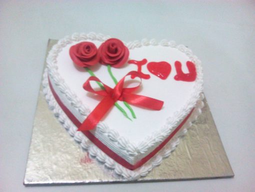 Heart Shape Anniversary Cake