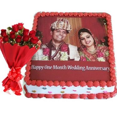 Photo Anniversary Combo Offer Cake