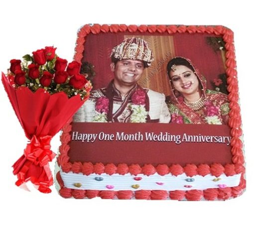 Photo Anniversary Combo Offer Cake