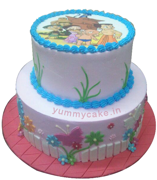 Baby Chotta Bheem & Kalia Theme Photo Cake - Vijayapura