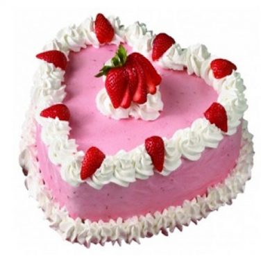 Heart Shape Strawberry Cake