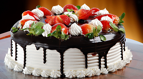 Black Forest Cake with Fresh Strawberries