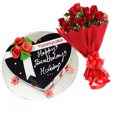 Heart Shaped Birthday cake Combo Offer