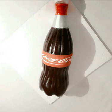 Coca Cola Shaped Bottle Cake