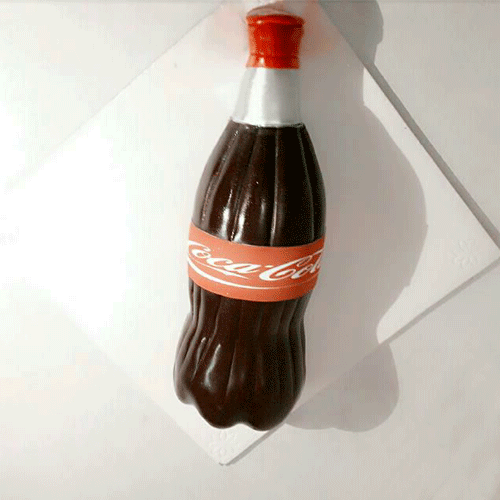 Coca Cola Shaped Bottle Cake