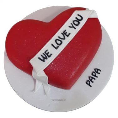 Heart Shaped Cake For Papa