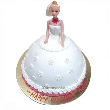 White Barbie Cake Online