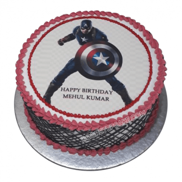 Captain America Birthday Cake