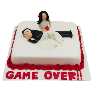 Game Over Bachelor Cake