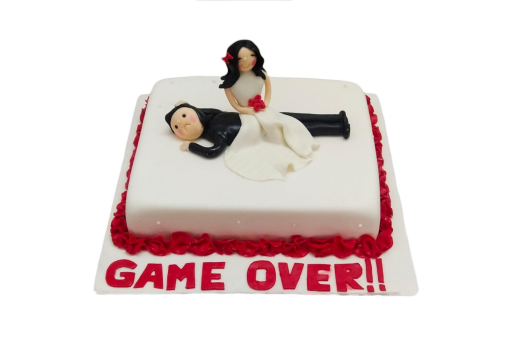 Game Over Bachelor Cake