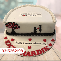 Half Year Marriage Anniversary Cake