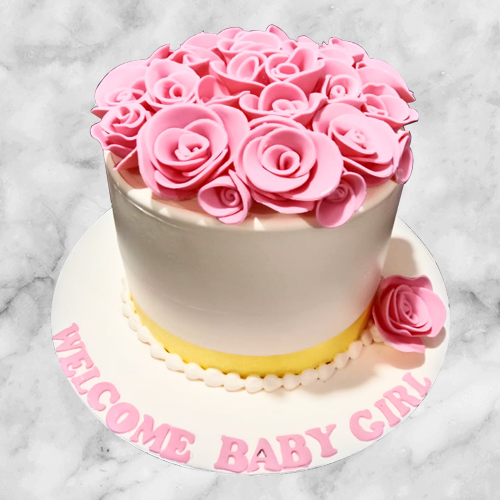 Welcome baby on sale girl cake