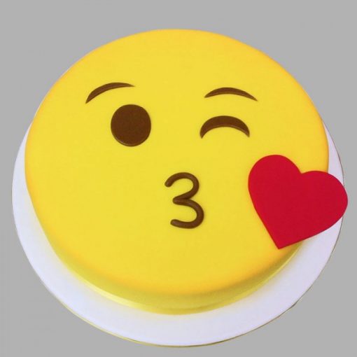Blowing Kiss Emoji Cake