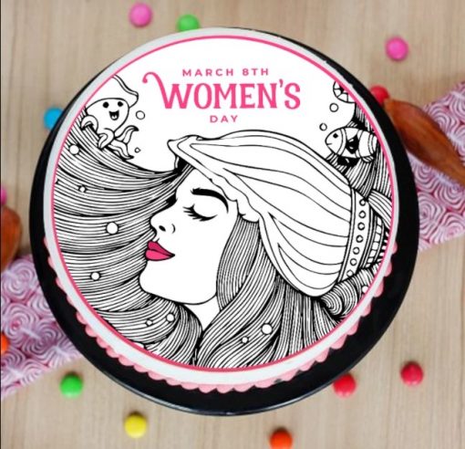 Womens Day Photo Cake