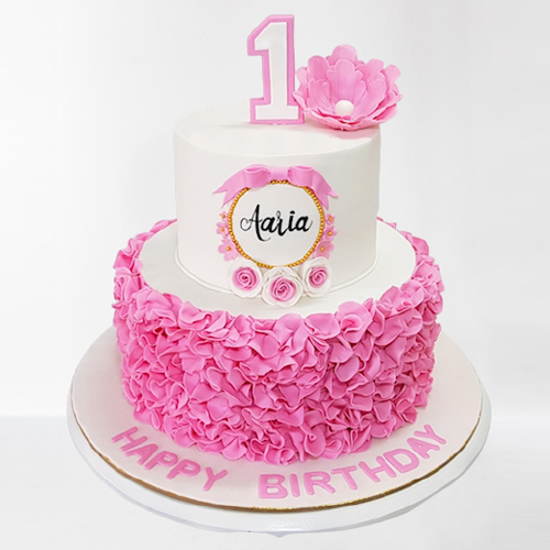 Silhouette First Birthday Cake | Lil' Miss Cakes-suu.vn