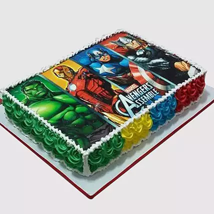 Avengers Cake – Little Black Hen