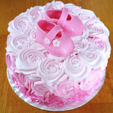 Flora Baby Shower Cake