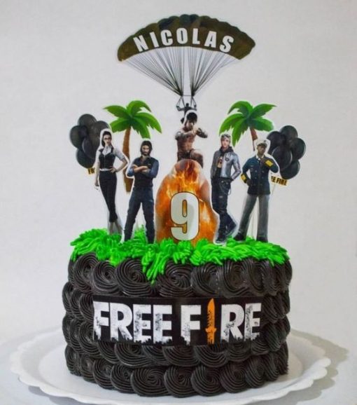 Order Free Fire Cake Online 449 Rs | Best Free Fire Cake Design - Kekmart