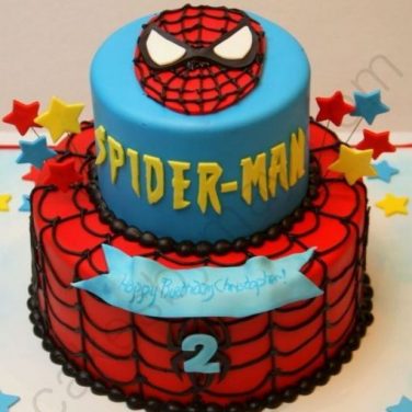 Spiderman Fondant Birthday Cake