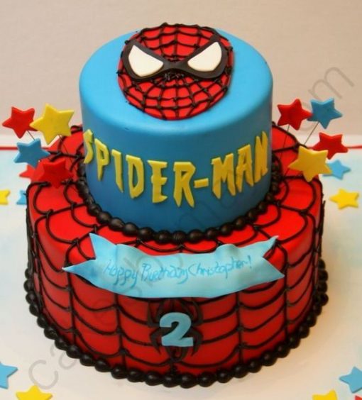 Spiderman Fondant Birthday Cake
