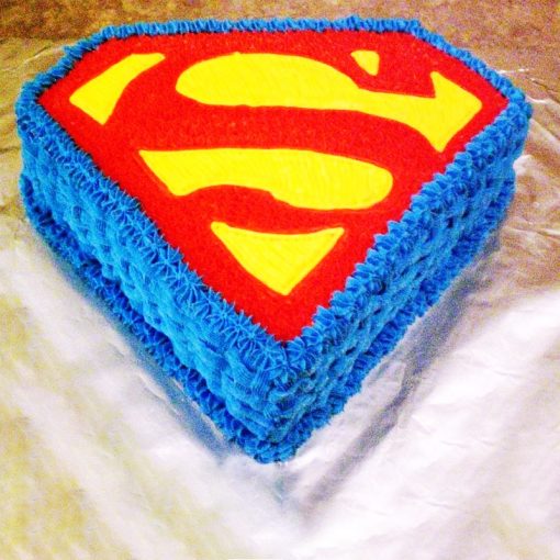 Simple Superman Logo Cake  Decorated Cake by The Cake  CakesDecor