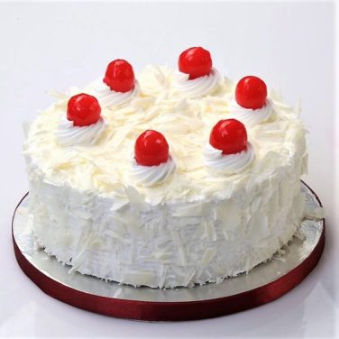 White Forest Cake with Cherry