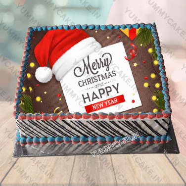 Eggless Christmas cake