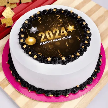 New Year Photo Cake