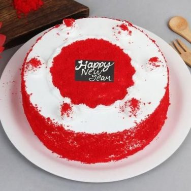 New Year Special Red Cake