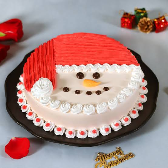 Red and White Santa Cake