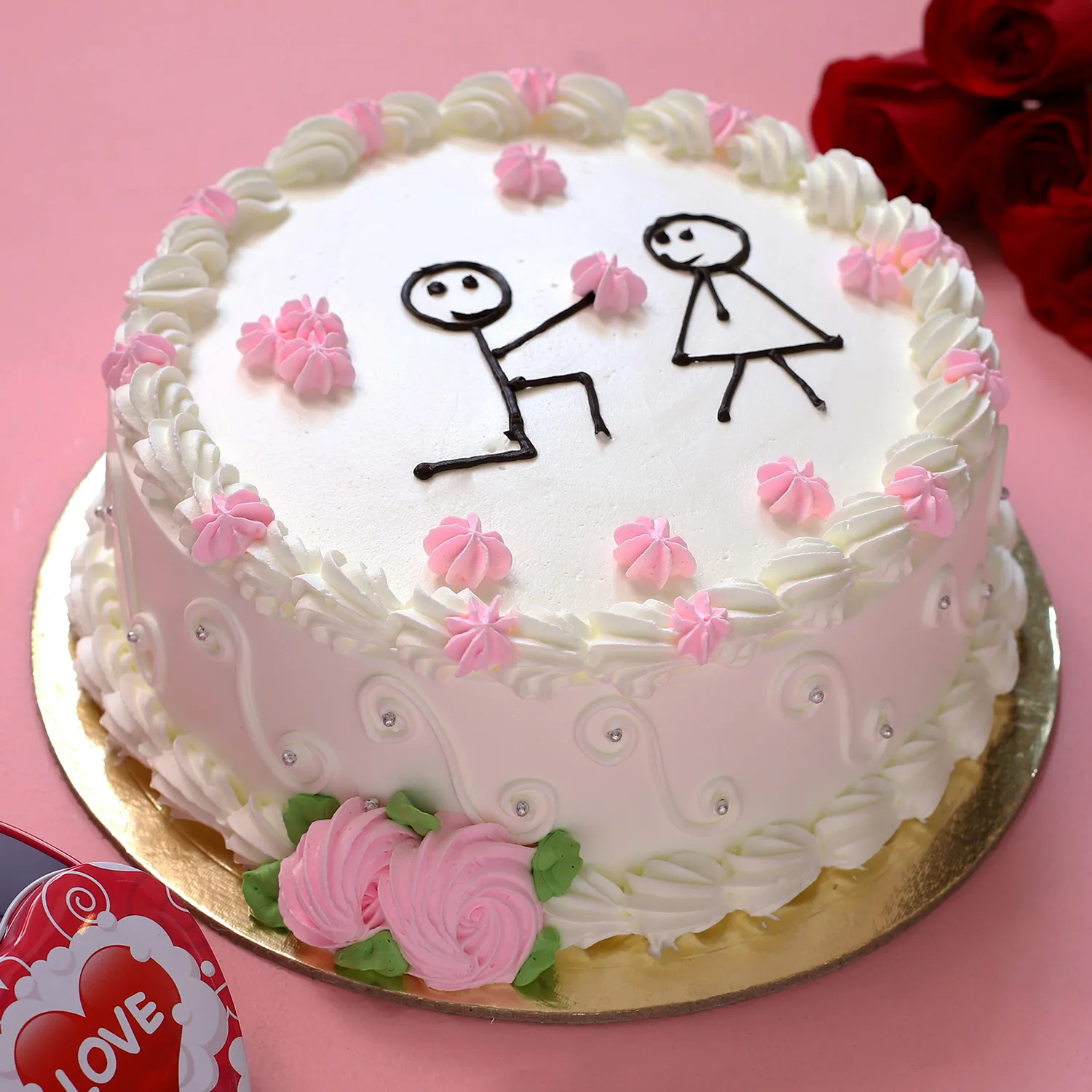 Beautiful Proposal Cake