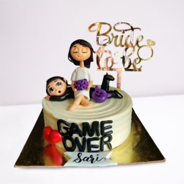 Bride to Be Game Over Cake