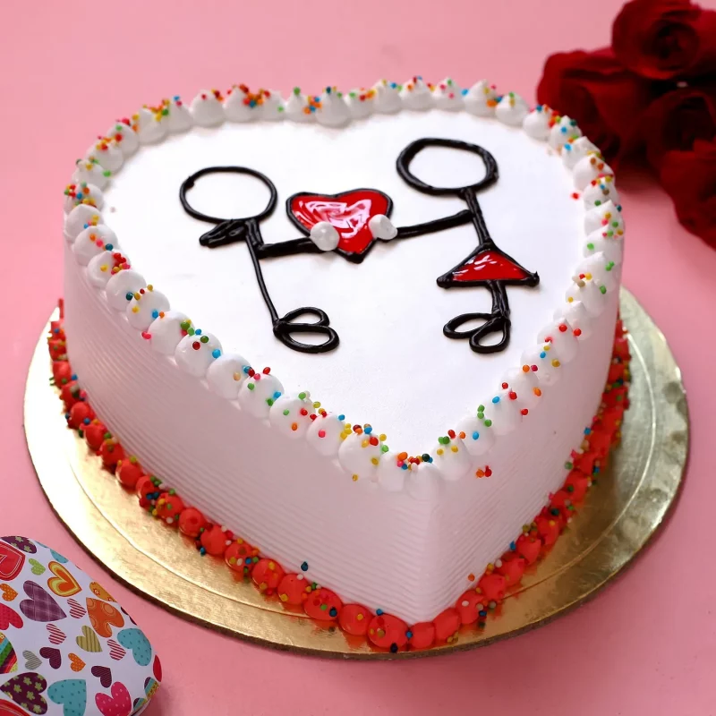 Heart Shaped Proposal Cake