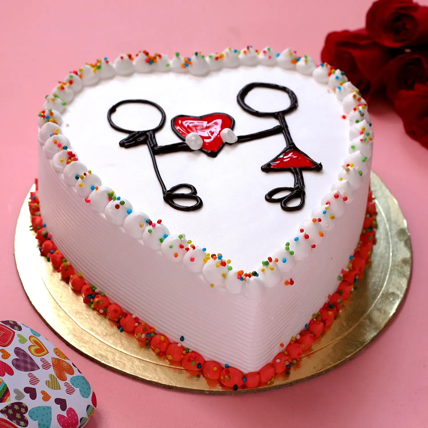 Heart Shaped Proposal Cake