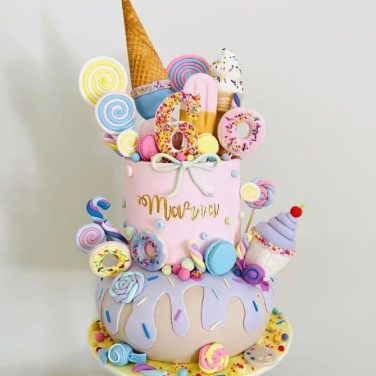 Candyland Theme Cake 2 Tier