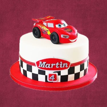 McQueen Car Theme Cake