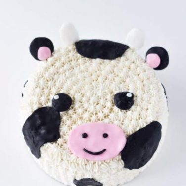Cow Theme Birthday Cake