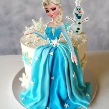 Girly Frozen Birthday Cake